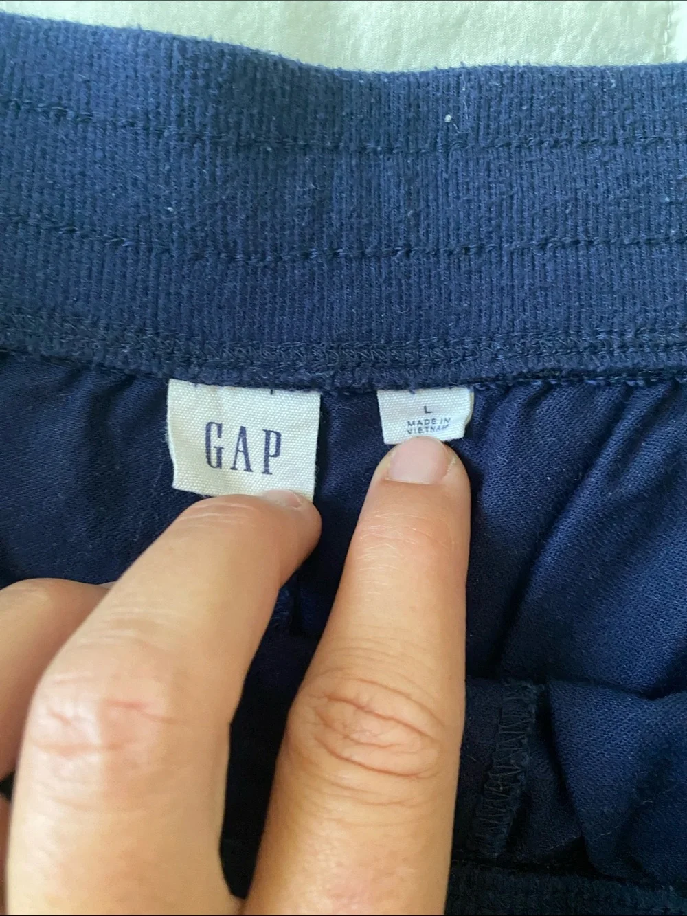GAP Navy Drawstring Linen Blend Casual Women’s Shorts